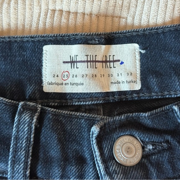Free People We the Free Stella Skinny Jeans Distressed High Rise Size 25 - Picture 9 of 15